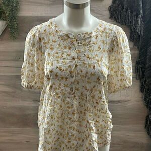 Jane And Delancey Womens Multicolor Floral Tunic Blouse